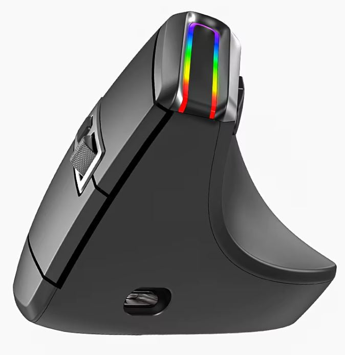 Souris Ergonomique Gaming Sans Fil RGB 8D – Triple Mode (2 Bluetooth + USB), rechargeable