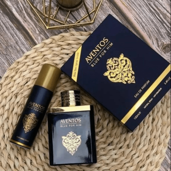 Eau de Parfum + Déodorant 2 en 1, Aventos Blue for Him - KHEKELY