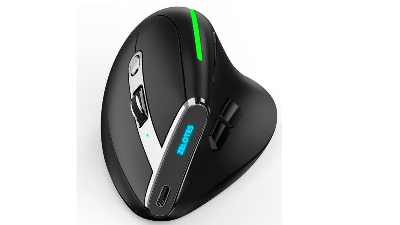 ⭐️⭐️⭐️⭐️⭐️ Souris Ergonomique sans fil, double Bluetooth, multi-connectivité « F-36 », programmable, rechargeable, connectable sur 3 appareils simultanément