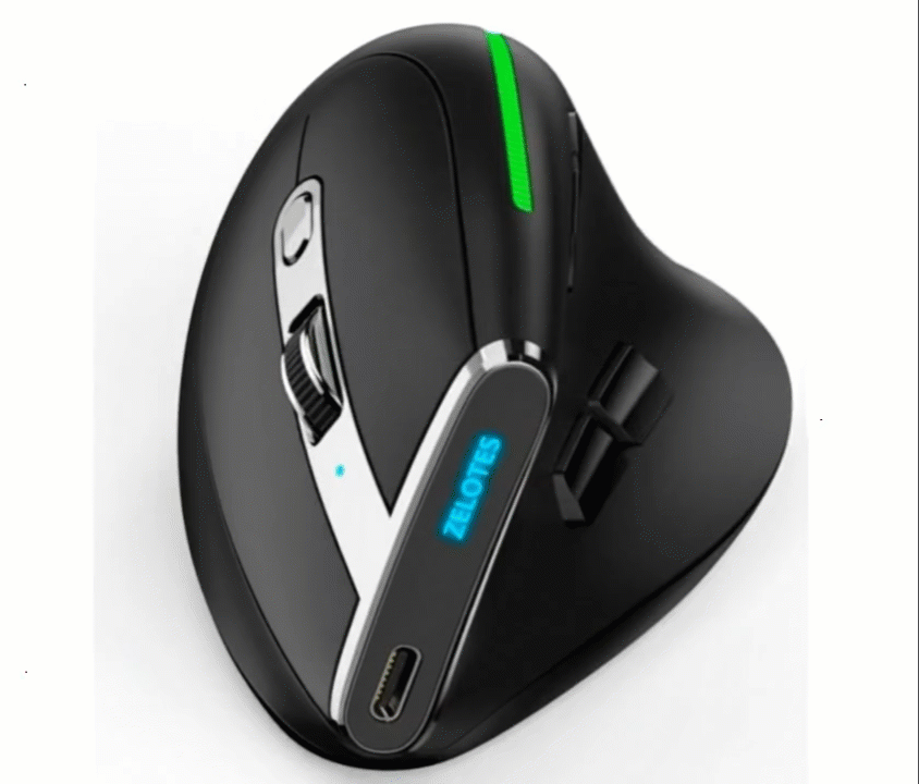 ⭐️⭐️⭐️⭐️⭐️ Souris Ergonomique sans fil, double Bluetooth, multi-connectivité « F-36 », programmable, rechargeable, connectable sur 3 appareils simultanément
