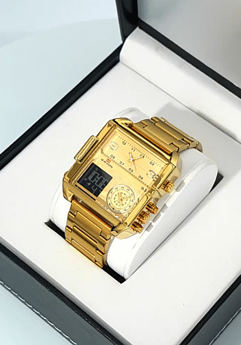 ⭐️⭐️⭐️⭐️⭐️ Montre de Luxe Binbond ORIGINALE unisexe, Chronophage lumineux, étanche 3ATM, en acier inoxydable et quartz, doté de trois cadran fonctionnels, chronomètre et alarme