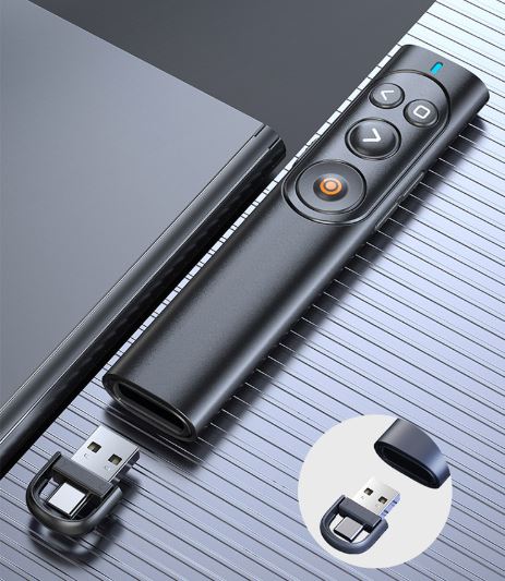 ⭐️⭐️⭐️⭐️⭐️ Présentateur rechargeable sans fil, double port USB et type-C